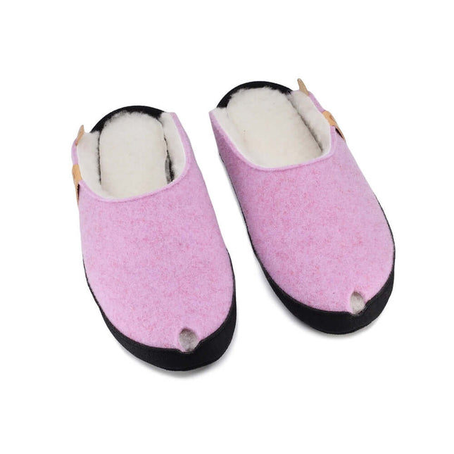 TOKU Brussels – Handmade Lambswool Slippers with Arch Support - Light Pink - Daily Nomad
