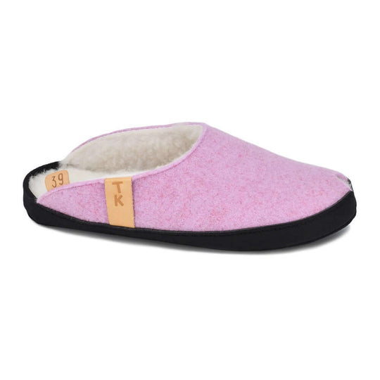 TOKU Brussels light pink lambswool-lined slippers, view 2