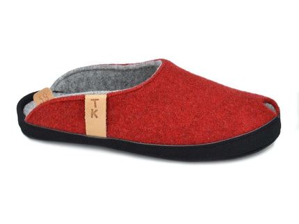 TOKU Brussels Slippers – Handmade Lambswool with Arch Support – Red - Daily Nomad