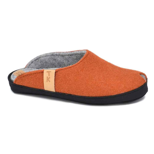 TOKU Brussels terracotta wool-felt slippers, view 1