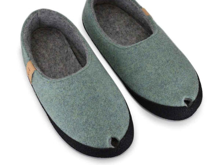 TOKU Budapest Lambswool Slippers – Mint Green, Handmade in Estonia - Daily Nomad