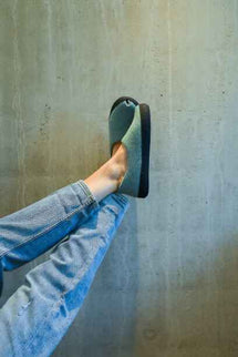 TOKU Budapest Lambswool Slippers – Mint Green, Handmade in Estonia - Daily Nomad