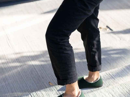 TOKU Budapest Slippers – Dark Green, Lambswool Lined & Handmade - Daily Nomad