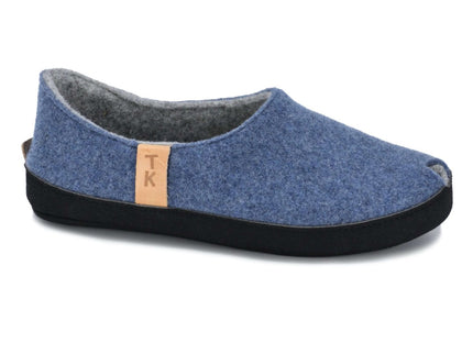 TOKU Budapest Slippers – Lambswool Lined & Handmade – Blue Felt - Daily Nomad