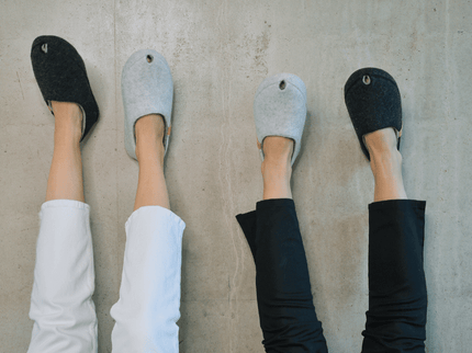 TOKU Budapest Slippers – Lambswool Lined & Handmade – White Felt - Daily Nomad