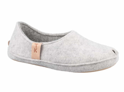 TOKU Budapest Slippers – Lambswool Lined & Handmade – White Felt - Daily Nomad