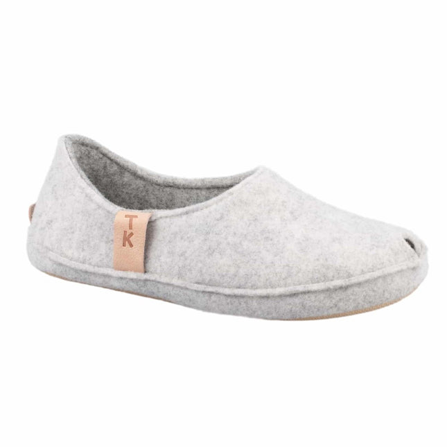 TOKU Budapest Slippers – Lambswool Lined & Handmade – White Felt - Daily Nomad
