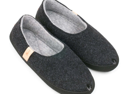 TOKU Budapest Slippers – Lambswool Lined – Natural Grey Felt - Daily Nomad