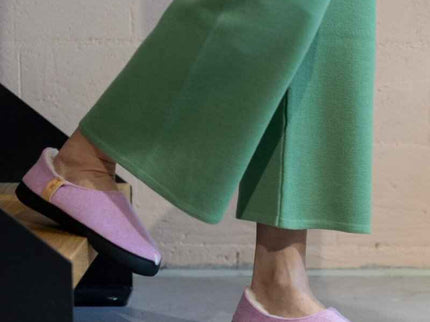 TOKU Budapest Slippers – Light Pink, Lambswool Lined & Handmade - Daily Nomad