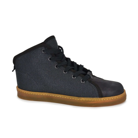 TOKU Stockholm black high-top sneaker – side profile