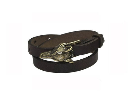 Wolf Leather Bracelet - Bronze Matte - Daily Nomad