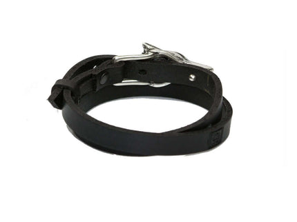 Wolf Leather Bracelet - Silver Matte - Daily Nomad