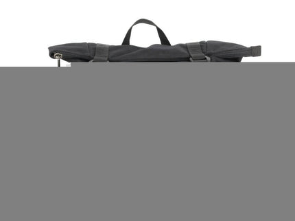 Top view of the Zip Backpack with G-Hook in black, showcasing its straps and handle design.
