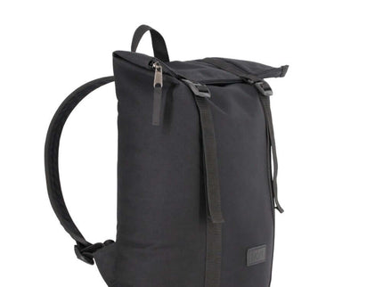 Zip Backpack with G-Hook in Black, featuring adjustable straps and zippered main compartment.